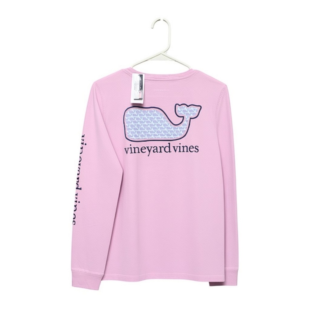 Vineyard Vines Lilac Ice Long Sleeve Graphic Tee. Color is more like photo #3 - Picture 2 of 5